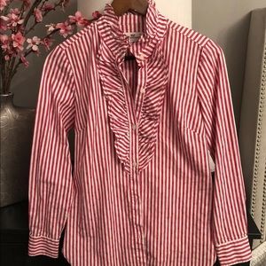 Vineyard vines pink and white striped shirt size 2